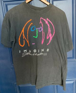 John Lennon 1988 Imagine Beatles Vintage Concert T Shirt Large / Xl