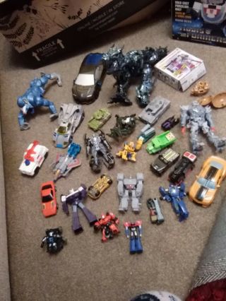 Large Bundle Joblot Of Transformers Gobots Vintage And Modern Spares Etc