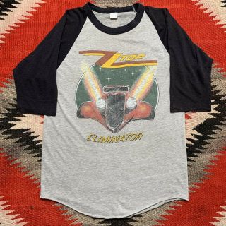 Vintage Zz Top Eliminator Tour 1983 Tshirt Raglan Size Large Double Sided