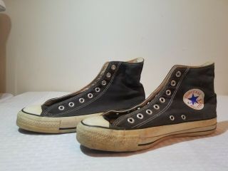 Converse Chuck Taylor All Star Hi - Top Shoes 8 Usa Made Vintage Black