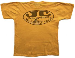 Jc Industries Motorcycle Eqip.  1970’s Vintage T Shirt 70’s Biker Tee Machanic