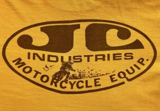 JC INDUSTRIES MOTORCYCLE EQIP.  1970’S VINTAGE T SHIRT 70’S BIKER TEE MACHANIC 3