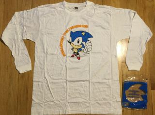 Nos Vintage 1996 Sonic The Hedgehog Shirt L Longsleeve Sega Japan Video Game 90s
