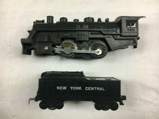 Vintage Marx 490 Locomotive And Tender With Headlight 1950s - 60s