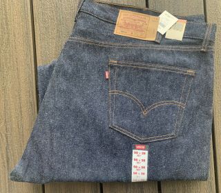 Vtg Levis 501 Shrink To Fit Denim Jeans Nos 50 X 38 Levi’s 80s 90s Deadstock