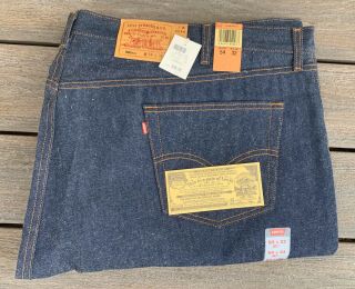 Vtg 1993 Levis 501 Shrink To Fit Denim Jeans Nos 54 X 32 Levi’s 90s Deadstock