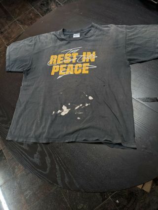 Vintage 1998 The Undertaker Portrait T - Shirt Wwf Xl Rest Is Peace Double Side