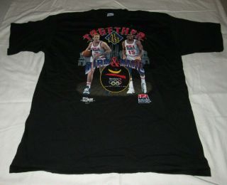 Vintage 1992 Dream Team T Shirt Salem Usa Basketball Xl Bird & Magic At Last A16