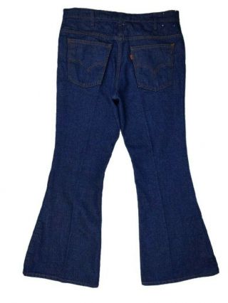 Vtg Levis 684 0217 Orange Tab 36 X 31 Big Bell Bottom Jeans Made In The Usa Blue