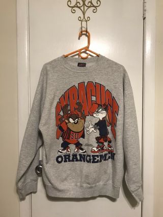 Syracuse Orangemen Looney Tunes Vintage 1993 Sweater Bugs Bunny Taz Xl