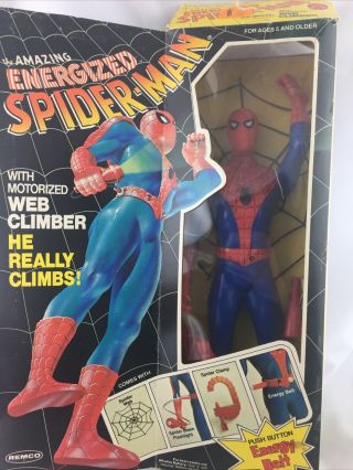 Vintage 1978 Remco Energized Spider - Man Marvel 2