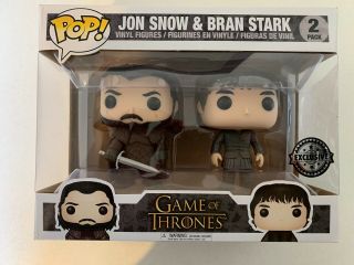 Funko Pop Game Of Thrones Jon Snow And Bran Stark 2 Pack Exclusive