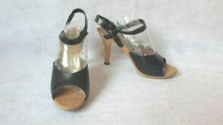 RARE 1980 ' s VINTAGE High Heel CANDIES Sandals Shoes ANKLE STRAP Not Slides 8/9 2