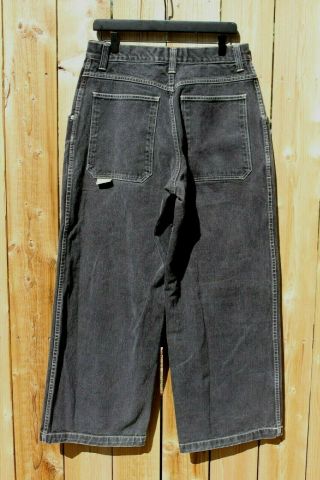 Vintage Mens JNCO 179 Smoke Stacks Wide Leg Jeans Made in USA Faded Black 32x29 2