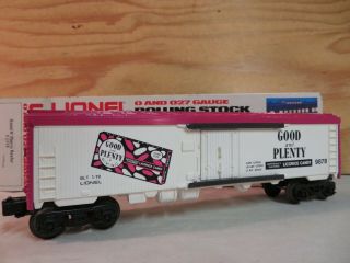 Lionel Train Good And Plenty Candy Advertising Billboard Reefer Car W/box 6 - 9878