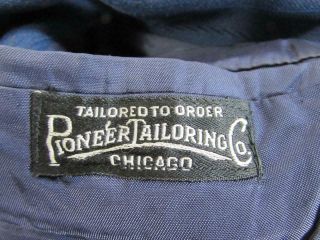 Vtg 50s 1955 Date 2 Pc Pinstripe Wool Suit Jacket & Pants Hollywood Gangster VLV 3