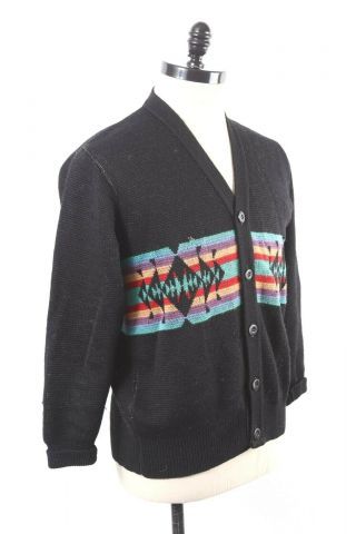 Vtg Pendleton Western Wear Wool Cardigan Sweater Usa Mens Large