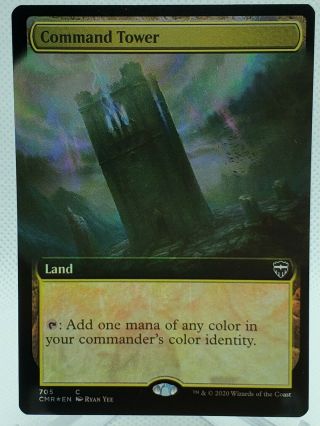 1 X Command Tower (foil Extended Art) Commander Legends Magic The Gathering