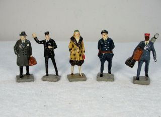 Five Composite Figures Made In Japan Standard Or G Scale - 3 1/4 "