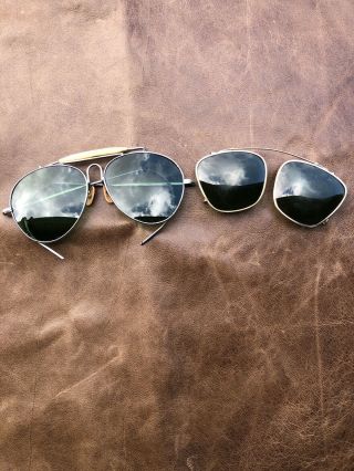 Vintage - B&l Ray - Ban Usa 58 14 Wrap Arounds - Aviator Sun Glasses,  Very Rare