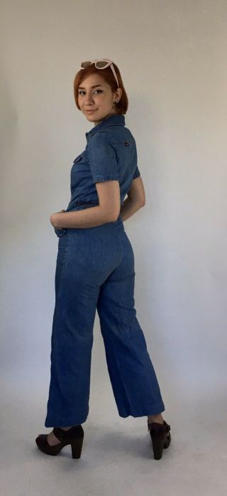 True Vintage 70s Landlubber Denim Jumpsuit Size 7