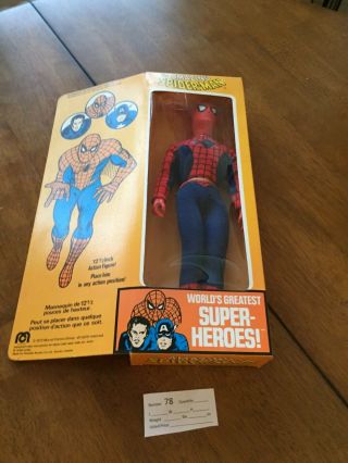 1977 Spider - Man 12 1/2 " Action Figure Mego Marvel Inv 78