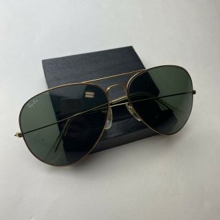 Vintage Ray Ban B&l Usa Aviator Sunglasses 10k Gold 1980s Retro Eyewear 62/14