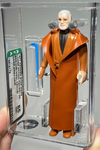 Afa 85 Kenner 1977 Star Wars Ben Obi Wan Kenobi Dark Gray Beard Case Style