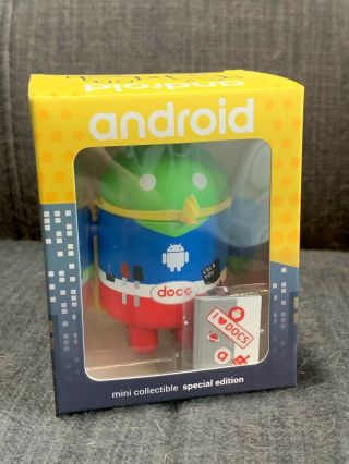 Android Mini Collectible Figure - Rare Google Ge - " Docs Hero "