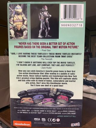Authentic NECA SDCC 2018 Teenage Mutant Ninja Turtles TMNT Movie VHS 4 - Pack Set 2