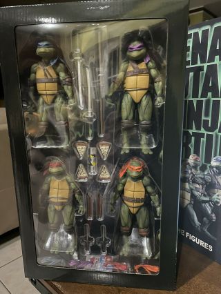 Authentic NECA SDCC 2018 Teenage Mutant Ninja Turtles TMNT Movie VHS 4 - Pack Set 4