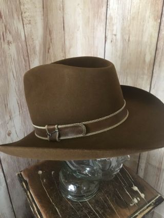 Vintage Stetson 3x Beaver Cowboy Hat Box El Cajon Saddle 7 1/8