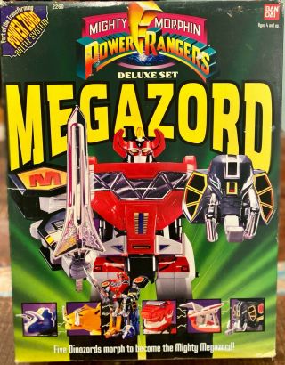 Vintage 1993 Bandai Mighty Morphin Power Rangers Megazord Deluxe Set 2260 Nib