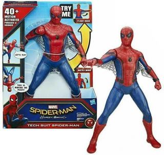 Spider - Man Homecoming Tech Suit 40,  Motion Activated Talking 15 " Figure 12
