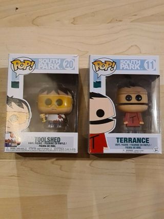 2 South Park Funko Pop Figures - Toolshed And Terrance