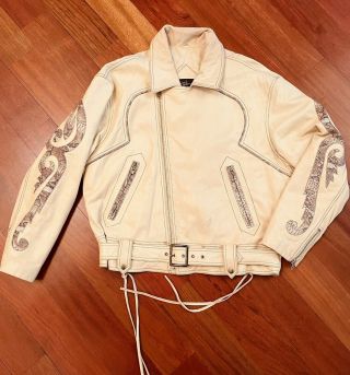 Michael Hoban Snakeskin Leather Jacket 42