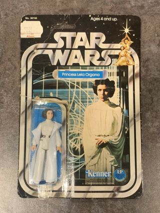 1977 Kenner Star Wars Princess Leia Organa Card 12 Back - Card And Bubble
