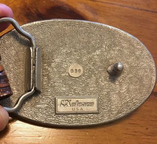 Vintage Gilley ' s Nite Club Pasadena Texas Leather Belt And Buckle Made USA 3