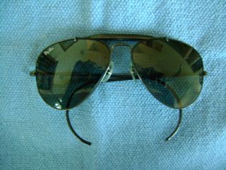 Vintage Ray - Ban Black Aviator Outdoorsman Sunglasses,  58 14,