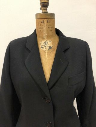 VTG 1990’s GIORGIO ARMANI Le Collezioni Black Wool Power Suit,  Size 12 & 10 3