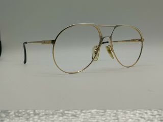 Vintage Christian Dior Monsieur 2332 Gold Aviator Sunglasses Frame Made Austria
