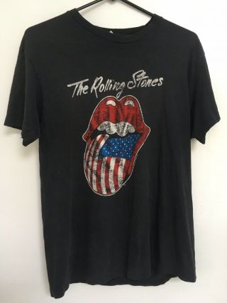 Vintage 1981 The Rolling Stones North American Rock Concert Tour T Shirt - Sz L