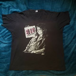 Vintage Sid Vicious Single Stitch XL T Shirt Sex Pistols Tour Dates RARE Punk 2