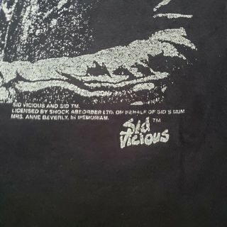 Vintage Sid Vicious Single Stitch XL T Shirt Sex Pistols Tour Dates RARE Punk 3