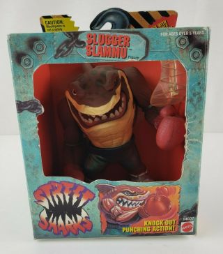 Vintage Mattel Street Sharks Slugger Slammu Action Figure 1995 Complete Nib