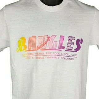 Bangles Rock & Roll Club T Shirt Vintage 80s Denver I Got It Hard Size Medium