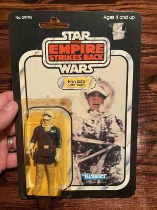 1980 Kenner Star Wars Esb Empire Strikes Back Han Solo Hoth Figure Moc 32 Back