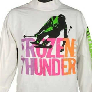 Aspen Frozen Thunder Ski T Shirt Vintage 80s Team Thunder Made In Usa Size Large