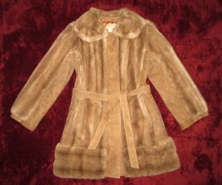 Nwot 1967 1968 London Leathers Lilli Ann Suede Leather Faux Fur Coat M