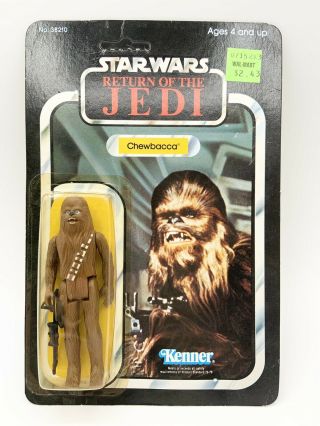 Vintage Kenner Star Wars 65 Back Chewbacca Rotj Moc Unpunched